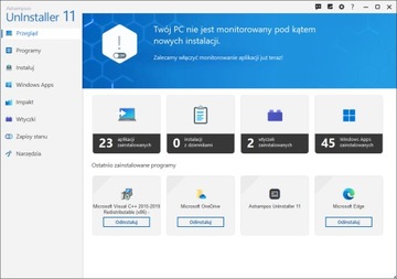 Деинсталлятор 11 программы Ashampoo