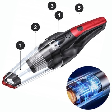 Автомобильный пылесос БЕСПРОВОДНОЙ МОЩНЫЙ перезаряжаемый Hepa-фильтр + БЕСПЛАТНО