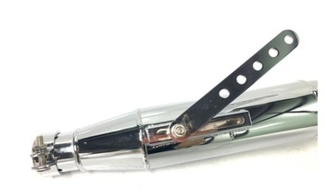 ГЛУШИТЕЛЬ МОТОЦИКЛА ХРОМ ЧЕРНЫЙ УНИВЕРСАЛЬНЫЙ ВЫХЛОПНОЙ ДЛИННЫЙ