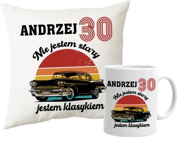 Poduszka + kubek prezent na 30-te URODZINY 30 LAT