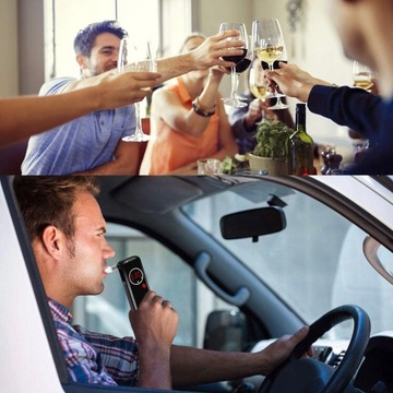 Алкотестер с 12 настройками, профессиональный и портативный, со светодиодом и сигнализацией