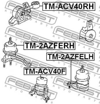 Подушки двигателя FEBEST TM-ACV40RH