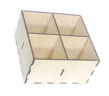 DECOUPAGE ORGANIZER PUDEŁKO Z 4 PRZEGRODAMI DQ11