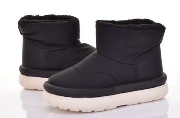 KLASYCZNE DAMSKIE ŚNIEGOWCE Z FUTERKIEM WSUWANE PLATFORMA BUTY ZIMOWE