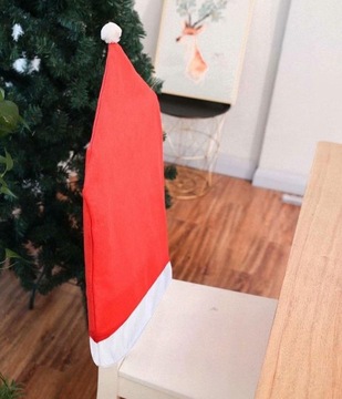 Чехлы на стулья Шляпа Санты Рождественский декор спинки Чехлы