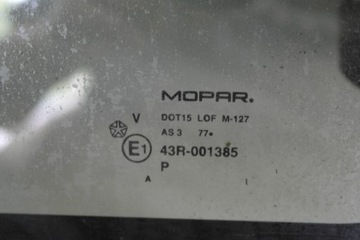 CHRYSLER GRAND VOYAGER V 08-16 SKLO (OKNO) KAROSERIE ZADNÍ LEVÝ AS3 ZVEDANÁ OE