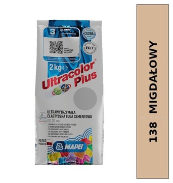 MAPEI FUGA Elastyczna Ultrawy Bio Ultracolor Plus 138 MIGDAŁOWY 2kg
