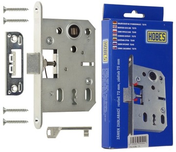 ZAMEK WPUSZCZANY DO DRZWI HOBES 72/45 KLUCZ K051