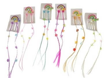 Прикрепленные косы 2 ПК микс