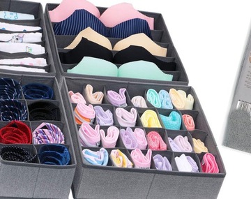 ГАРДЕРОБНЫЙ ОРГАНАЙЗЕР С 24 ЧАСТЯМИ, СЕРЫЙ