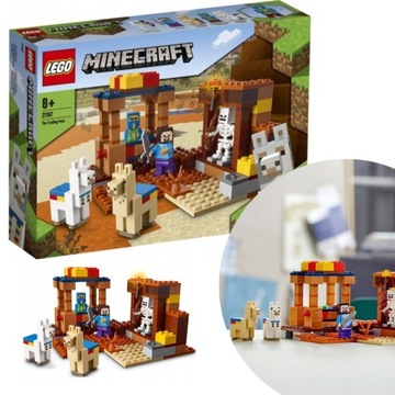LEGO MINECRAFT PUNKT HANDLOWY SZKIELET STEVE LAMY TNT PUSTYNIA 21167