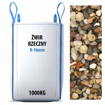 Żwir Rzeczny Żwirek Ogrodowy Kamyczki TONA Big Bag