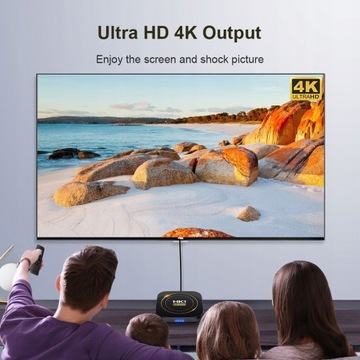 ТВ-приставка Android 12.0, 4 ГБ/64 ГБ HD, двухдиапазонный WIFI BT4