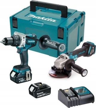 ZESTAW MAKITA SZLIFIERKA WKRĘTARKA 2x5Ah DLX2255