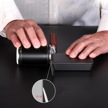 ТОЧИЛКА КУХОННЫХ НОЖЕЙ, ЦИЛИНДРИЧЕСКАЯ, МАГНИТНАЯ РУЧКА, 15°/20°