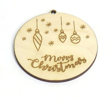 ДЕРЕВЯННЫЙ РОЖДЕСТВЕНСКИЙ ШАР КОРПОРАТИВНЫЙ ПОДАРОК ​​MC8