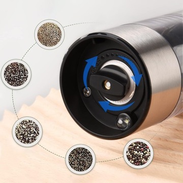 ЭЛЕКТРИЧЕСКАЯ USB-МЕЛЬНИЦА ДЛЯ СОЛЬ И ПЕРЦА КУХНЯ СО СВЕТОДИОДОМ