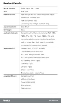 Phaetus Dragonfly Hotend BMO ST Черный
