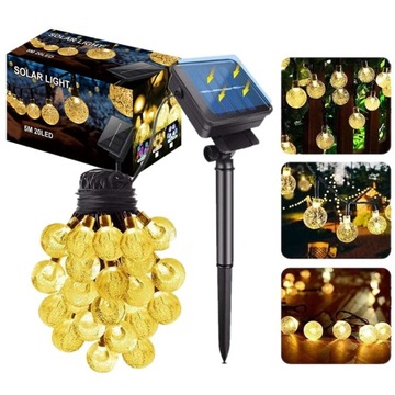 LAMPKI OGRODOWE SOLARNE GIRLANDA 100LED 10M