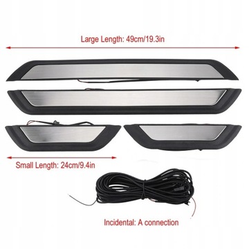 Накладка на порог подходит для TOYOTA C-HR CHR 2018 г.