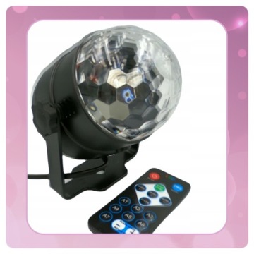 ДИСКО-ПРОЕКТОР ДИСКО-ШАР RGB LED ДИСТАНЦИОННЫЙ ДИСТАНЦИОННЫЙ СВЕТОВОЙ ШАР