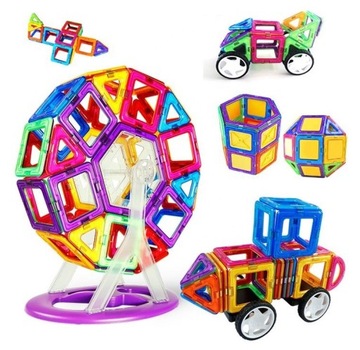 МАГНИТНЫЕ БЛОКИ 3D MAGNETIC 76 шт. Учебная панель