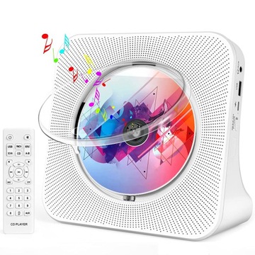 ODTWARZACZ PRZENOŚNY CD GŁOŚNIK BLUETOOTH RADIO AUX USB FM MP3