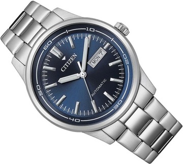 ZEGAREK MĘSKI CITIZEN NH8400-87LE ELEGANCKI AUTOMAT DAY-DATE BLUE DIAL 42mm