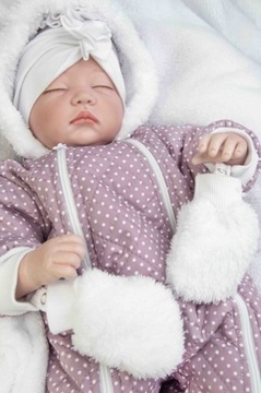 СТЕГАНЫЙ КОМБИНЕЗОН С ДВУМЯ МОЛНИЯМИ + ПЕРЧАТКИ 56