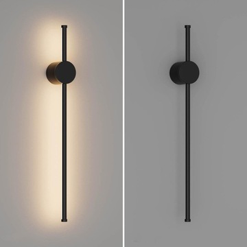 СВЕТОДИОДНЫЙ НАСТЕННЫЙ СВЕТИЛЬНИК СОВРЕМЕННЫЙ ЛИНЕЙНЫЙ НАСТЕННЫЙ СВЕТИЛЬНИК ПОВОРОТ 90°, 60 СМ, ЧЕРНЫЙ