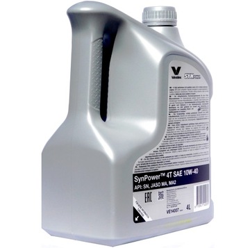 VALVOLINE SynPower 4T 10W40 4L МОТОЦИКЛ API SN JASO MA-2 производство 2024 г.