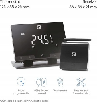 GARZA Smart 401267 Bezprzewodowy TERMOSTAT DO OGRZEWANIA KOTŁA WIFI