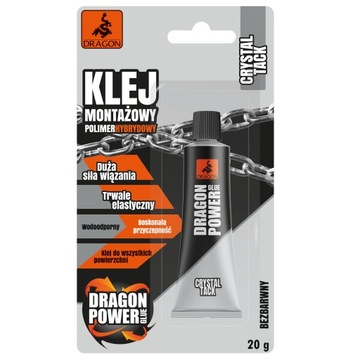 DRAGON Klej montażowy Dragon Power polimer hybrydowy BEZBARWNY 20g blister