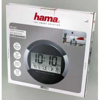 ЭЛЕКТРОННЫЕ НАСТЕННЫЕ ЧАСЫ DCF PP-245 Черные HAMA