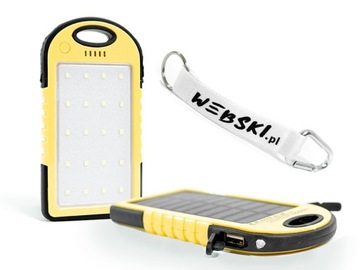 POWERBANK PANEL SŁONECZNY SOLARNY LATARKA LED