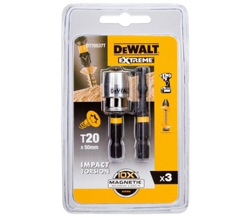 DeWALT Zestaw bitów TORX 2x T20 + uchwyt DT70537T