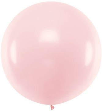 BALON GIGANT OLBRZYM KULA BLADY RÓŻOWY NA URODZINY ROCZEK BABY SHOWER 100CM