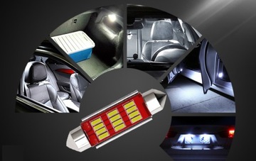 ЛАМПОЧКА 12 LED 4014 SMD ТРУБА 36мм C5W C10W CANBUS