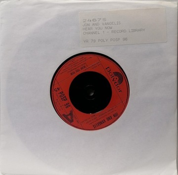 I Hear You Now Jon And Vangelis SP POSP96 VG