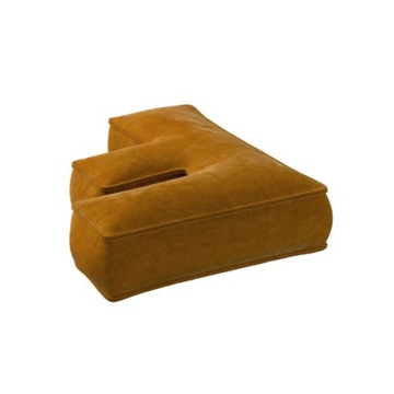 Велюровая подушка буква F, 40см БОЛЬШАЯ - медовая