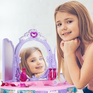 ТРУБНОЙ СТОЛИК ДЛЯ ДЕВОЧКИ ДЛЯ ИГР С ВОЛШЕБНОЙ ПАЛОЧКОЙ MP3 ЗЕРКАЛО РОЗОВЫЙ
