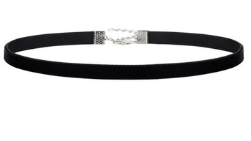 CZARNY AKSAMITNY NASZYJNIK CHOKER TASIEMKA 0,5 CM