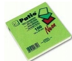 NOTES SAMOPRZYLEPNY NEON ZIELONY 75x75 PATIO