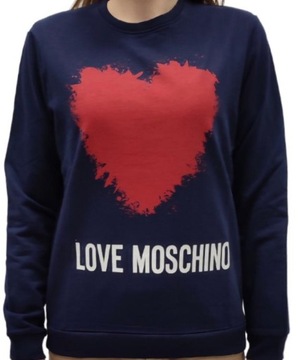 Bluza LOVE MOSCHINO 40 L NOWA logo bawełna