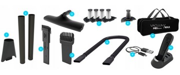 ODKURZACZ BEZPRZEWODOWY Pionowy BEZWORKOWY Samochodowy 120W MOC