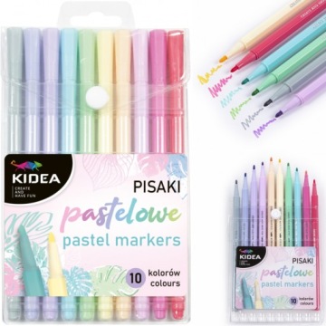 KIDEA PASTEL FLAMASTERS 10 цветов