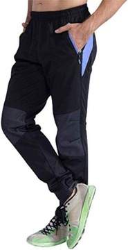 Spodnie rowerowe męskie d Stil długie z polaru wiatroszczelne roz 2 XL