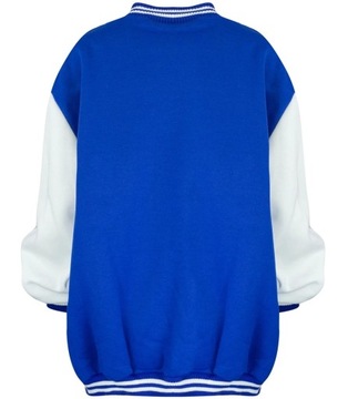 Luźna bluza bejsbolówka w stylu college (Niebieski)