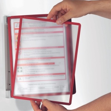 Zestaw Paneli Informacyjnych 5 x A4 Durable Vario Wall, pomarańczowy