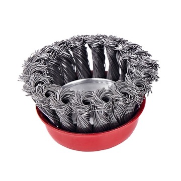 ПРОВОЛОЧНАЯ ЩЕТКА ИЗ ВИТОЙ ПРОВОЛОКИ, ПЕРЕДНЯЯ, M14, 75 мм